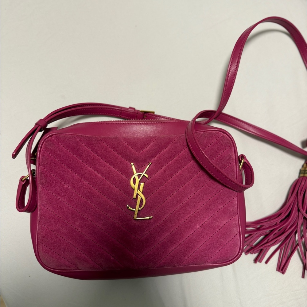 Saint Laurent suede crossbody bag